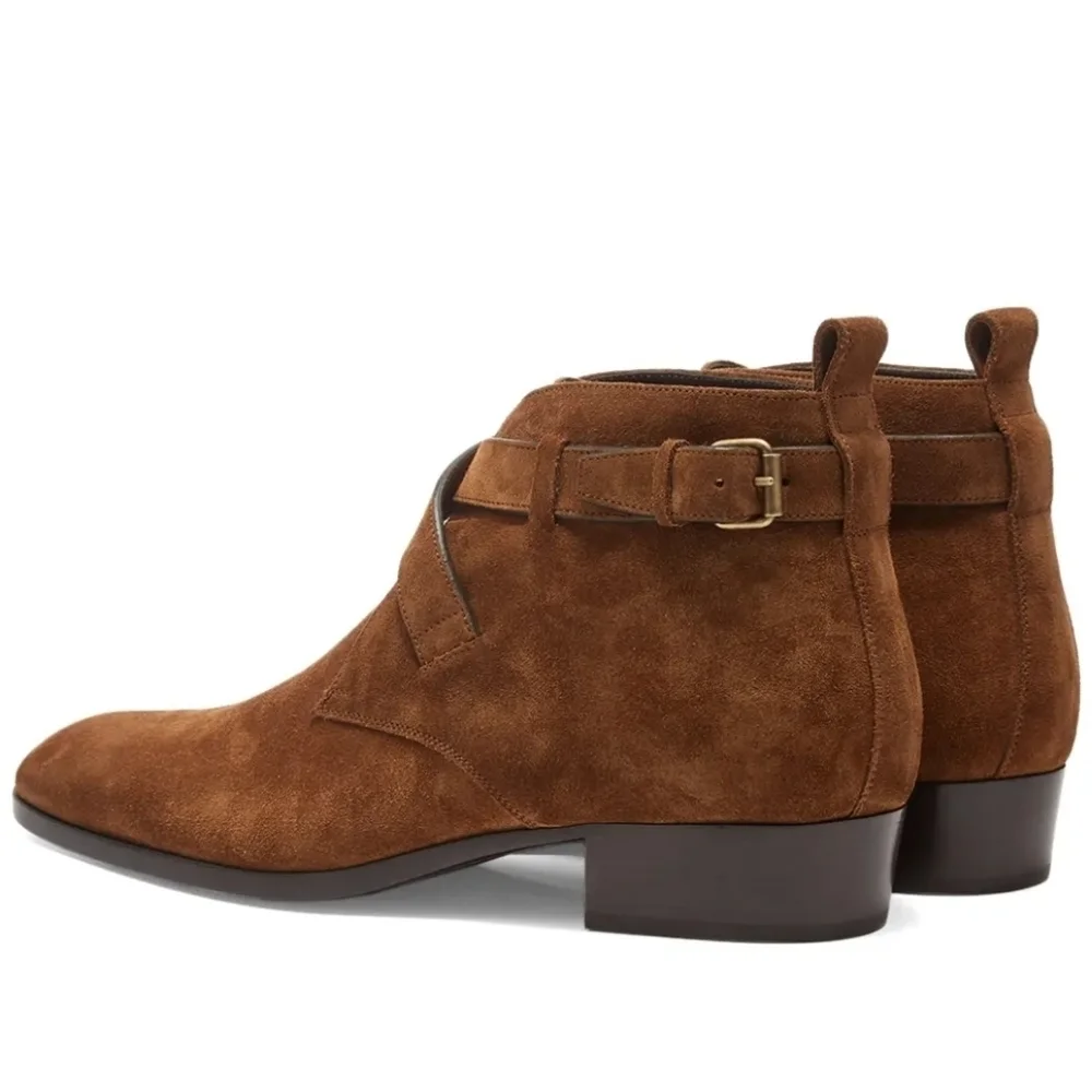 SAINT LAURENT WYATT 30 OTTERPROOF SUEDE BUCKLE BOOT size 41.5 BNWOB